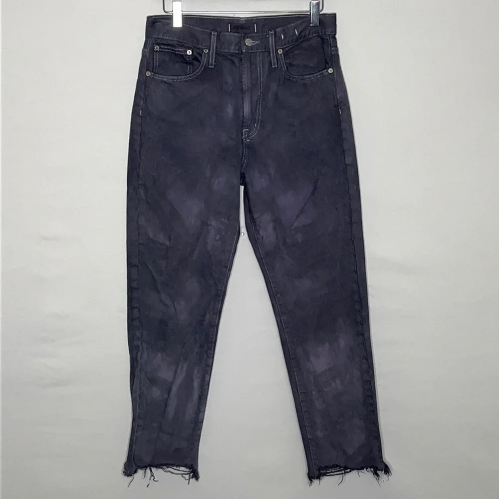 Madewell The Perfect Summer Jean in Bleached Gray Chewed Hem Version - Size 28